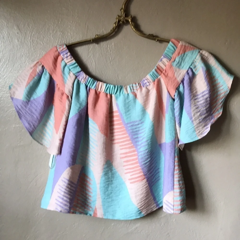 Crosby By Mollie Burch Off the Shoulder Blouse Size XS - Picture 6 of 6